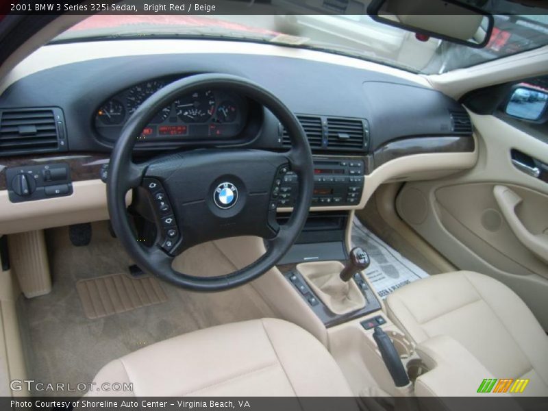 Bright Red / Beige 2001 BMW 3 Series 325i Sedan