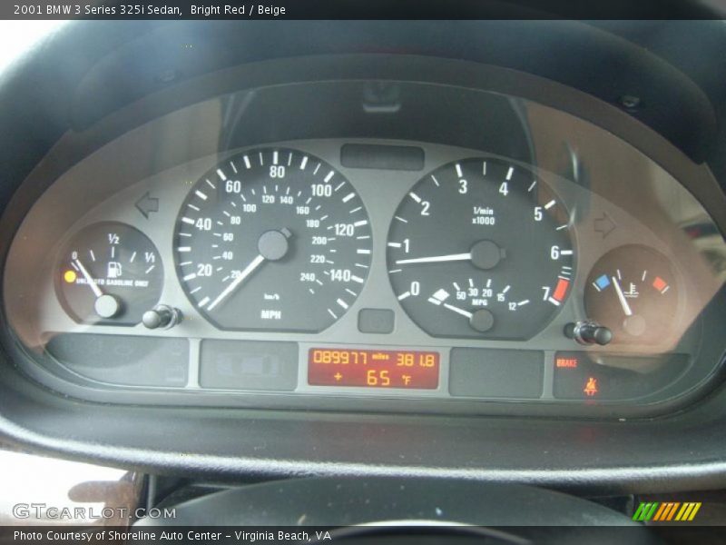 Bright Red / Beige 2001 BMW 3 Series 325i Sedan