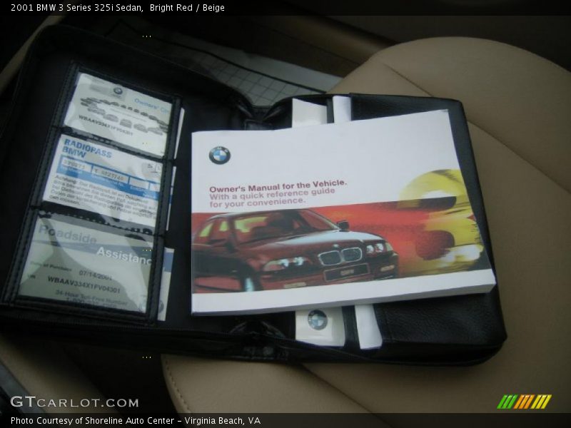 Bright Red / Beige 2001 BMW 3 Series 325i Sedan