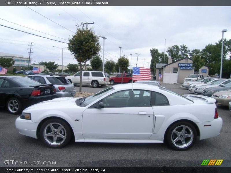 Oxford White / Dark Charcoal 2003 Ford Mustang GT Coupe