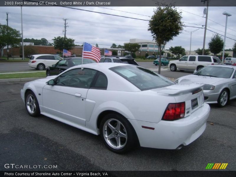 Oxford White / Dark Charcoal 2003 Ford Mustang GT Coupe