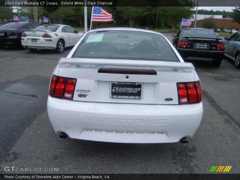 Oxford White / Dark Charcoal 2003 Ford Mustang GT Coupe
