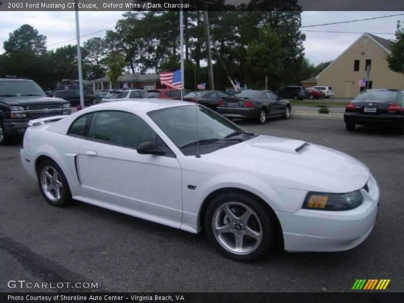 Oxford White / Dark Charcoal 2003 Ford Mustang GT Coupe