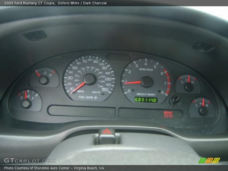 Oxford White / Dark Charcoal 2003 Ford Mustang GT Coupe