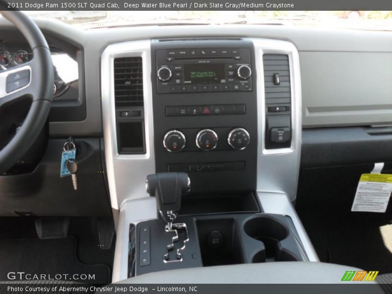 Deep Water Blue Pearl / Dark Slate Gray/Medium Graystone 2011 Dodge Ram 1500 SLT Quad Cab