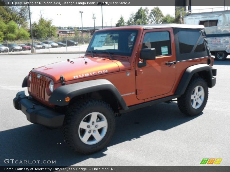 Mango Tango Pearl / Black/Dark Saddle 2011 Jeep Wrangler Rubicon 4x4