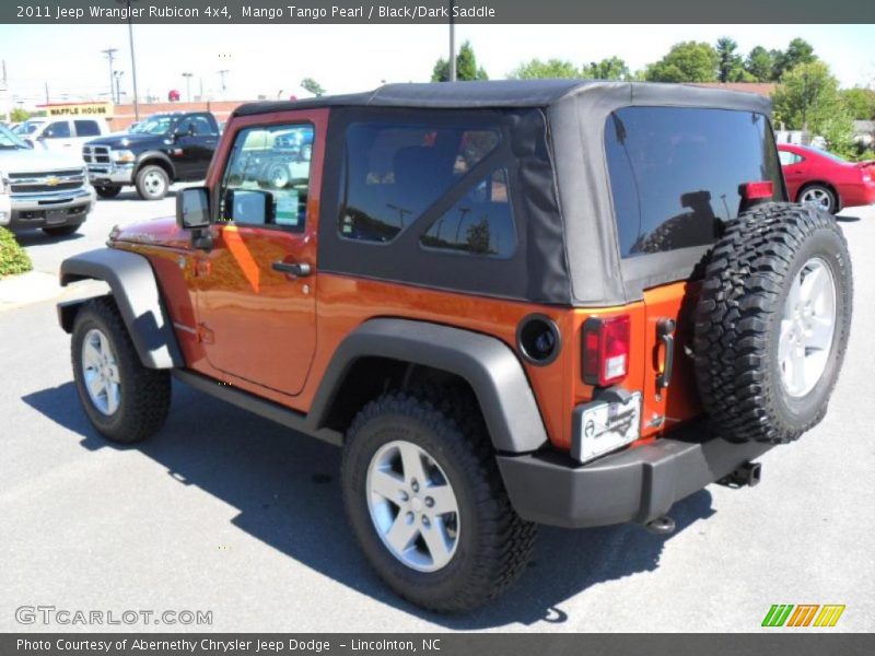 Mango Tango Pearl / Black/Dark Saddle 2011 Jeep Wrangler Rubicon 4x4