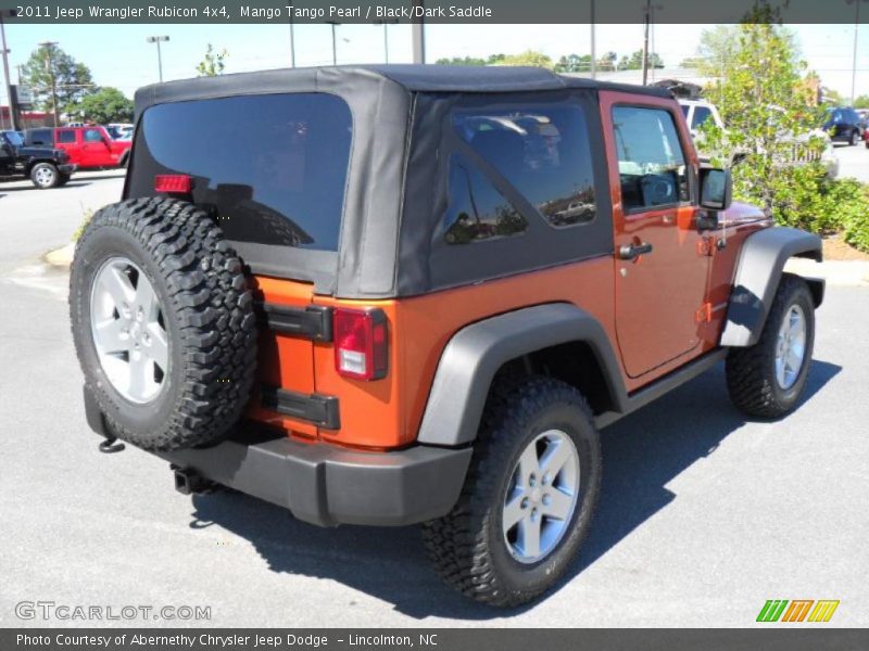 Mango Tango Pearl / Black/Dark Saddle 2011 Jeep Wrangler Rubicon 4x4