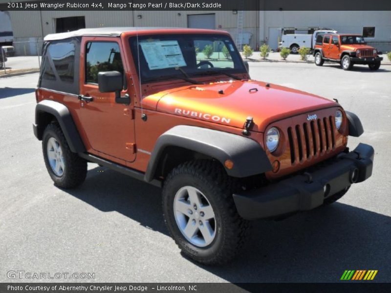 Mango Tango Pearl / Black/Dark Saddle 2011 Jeep Wrangler Rubicon 4x4