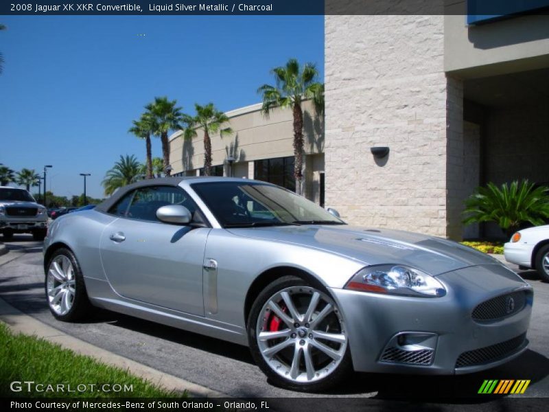 Liquid Silver Metallic / Charcoal 2008 Jaguar XK XKR Convertible