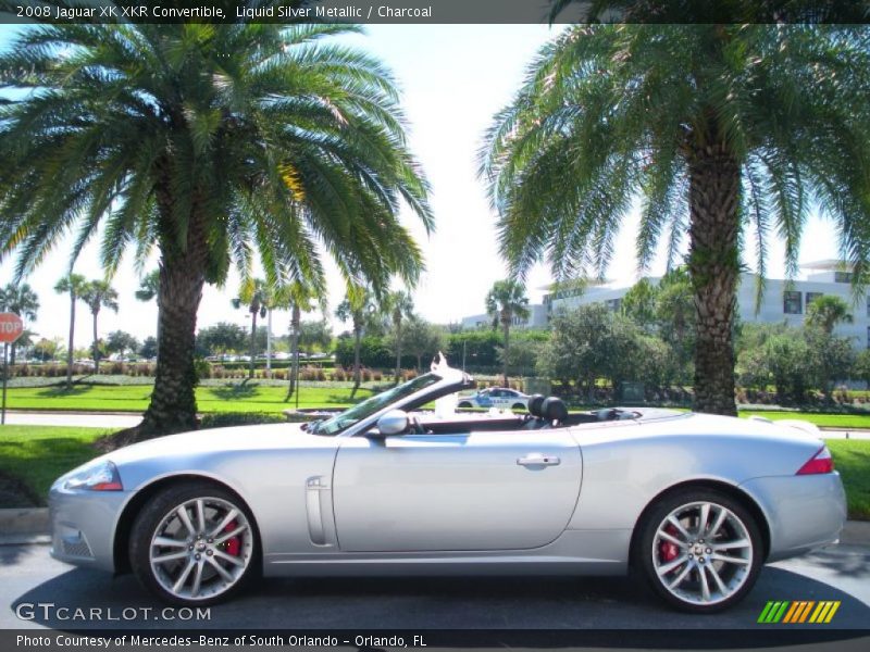 Liquid Silver Metallic / Charcoal 2008 Jaguar XK XKR Convertible