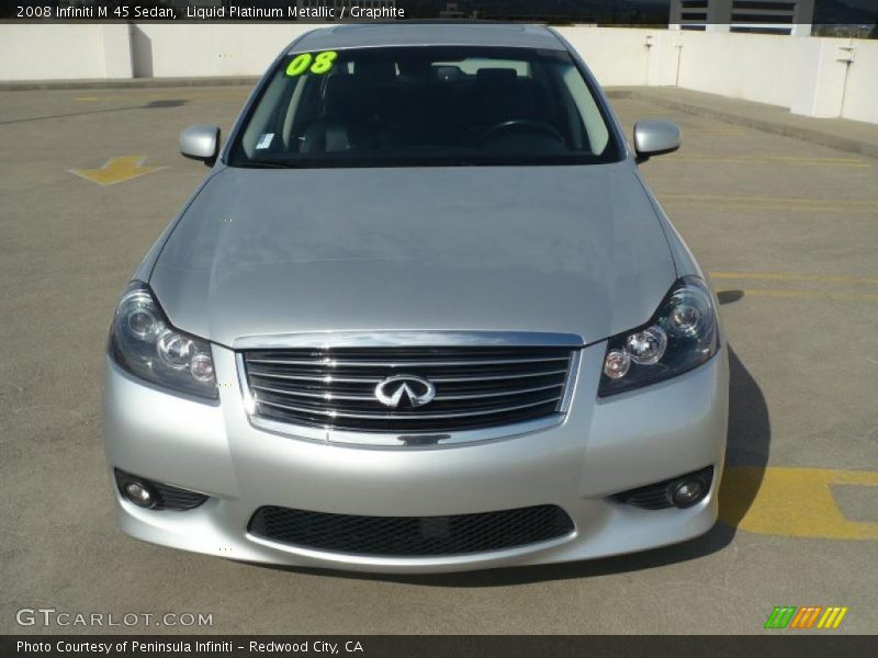 Liquid Platinum Metallic / Graphite 2008 Infiniti M 45 Sedan
