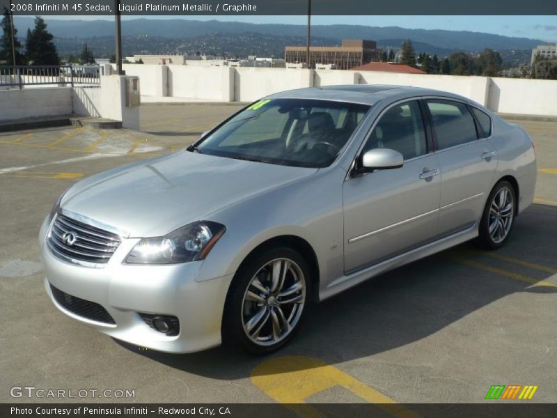Liquid Platinum Metallic / Graphite 2008 Infiniti M 45 Sedan