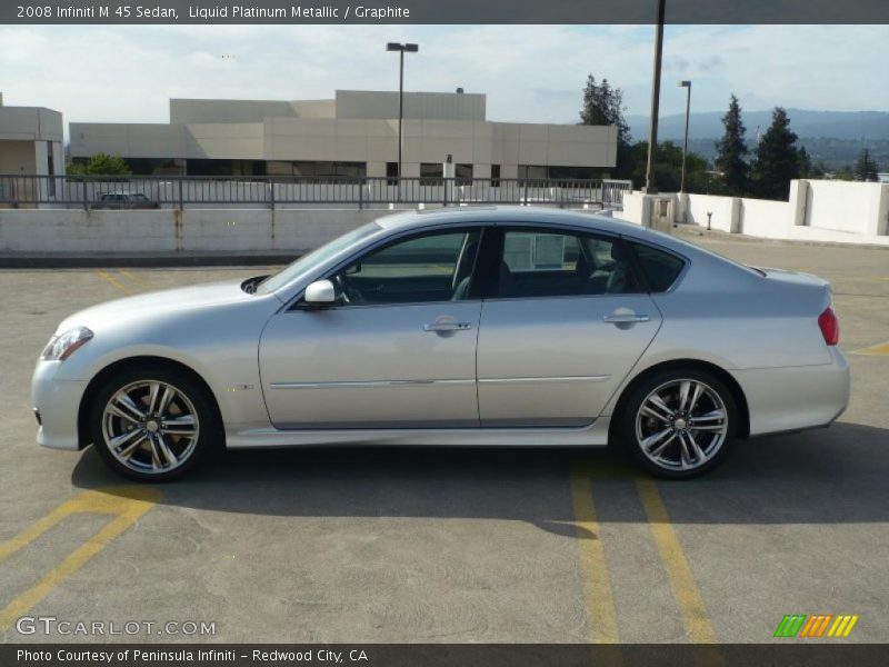 Liquid Platinum Metallic / Graphite 2008 Infiniti M 45 Sedan