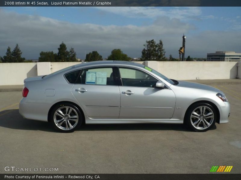 Liquid Platinum Metallic / Graphite 2008 Infiniti M 45 Sedan