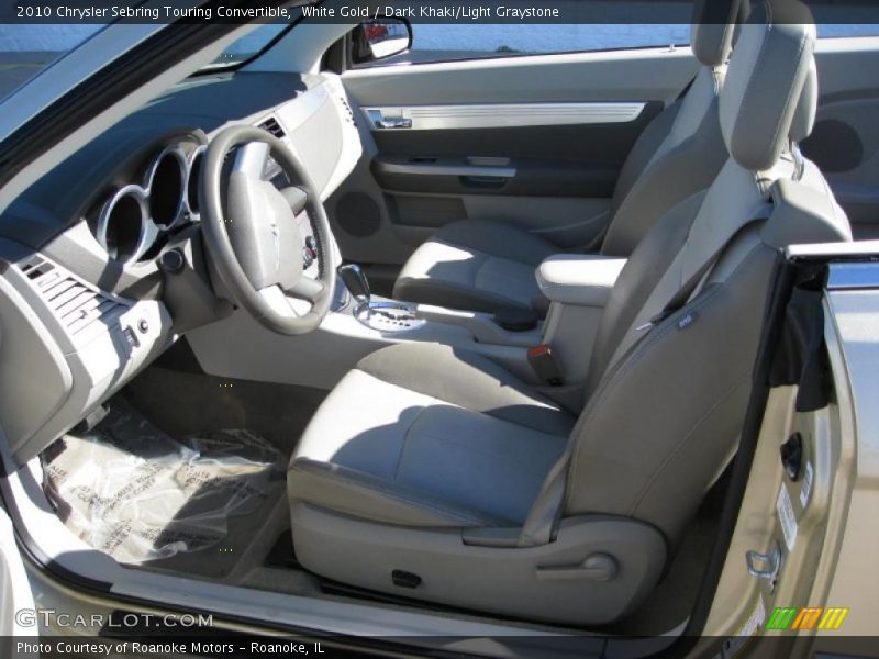 White Gold / Dark Khaki/Light Graystone 2010 Chrysler Sebring Touring Convertible