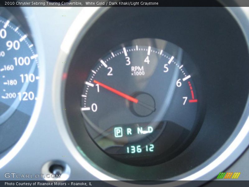 White Gold / Dark Khaki/Light Graystone 2010 Chrysler Sebring Touring Convertible