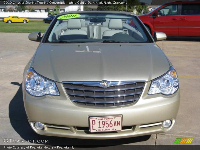White Gold / Dark Khaki/Light Graystone 2010 Chrysler Sebring Touring Convertible