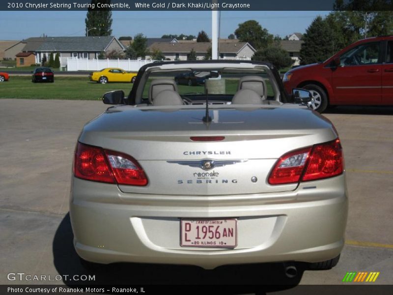 White Gold / Dark Khaki/Light Graystone 2010 Chrysler Sebring Touring Convertible