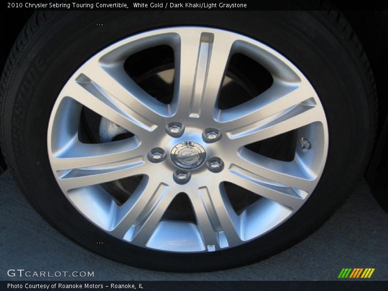White Gold / Dark Khaki/Light Graystone 2010 Chrysler Sebring Touring Convertible