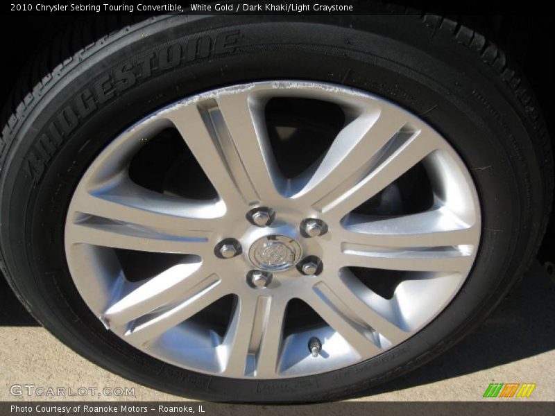 White Gold / Dark Khaki/Light Graystone 2010 Chrysler Sebring Touring Convertible
