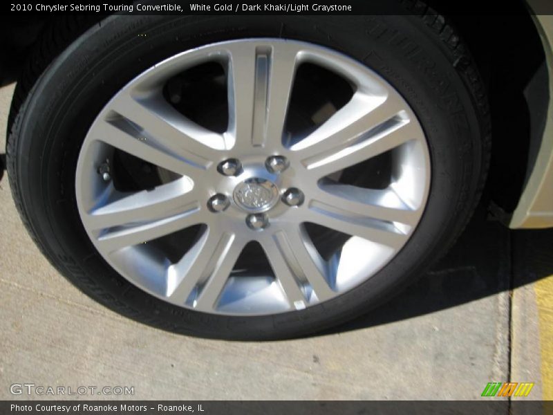 White Gold / Dark Khaki/Light Graystone 2010 Chrysler Sebring Touring Convertible