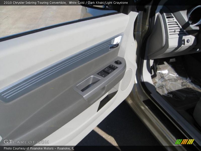 White Gold / Dark Khaki/Light Graystone 2010 Chrysler Sebring Touring Convertible