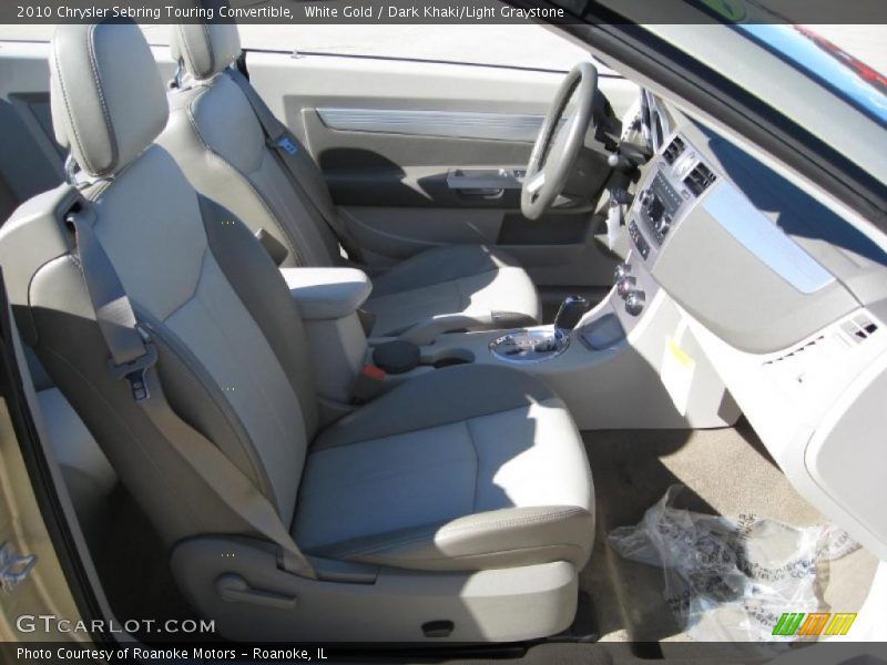 White Gold / Dark Khaki/Light Graystone 2010 Chrysler Sebring Touring Convertible