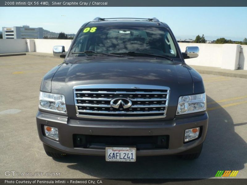 Silver Graphite Gray / Charcoal 2008 Infiniti QX 56 4WD