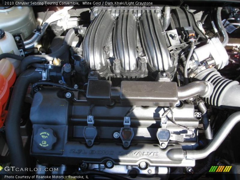 White Gold / Dark Khaki/Light Graystone 2010 Chrysler Sebring Touring Convertible