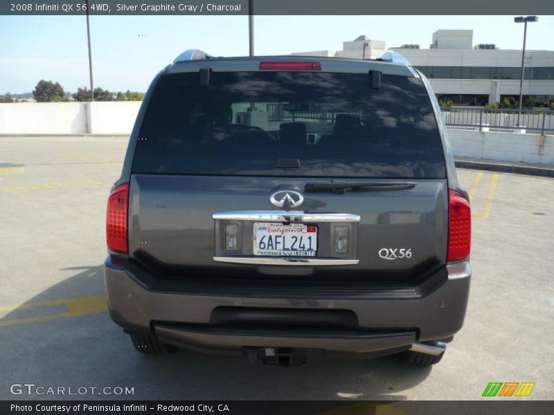 Silver Graphite Gray / Charcoal 2008 Infiniti QX 56 4WD