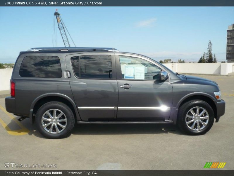 Silver Graphite Gray / Charcoal 2008 Infiniti QX 56 4WD