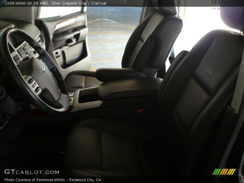 Silver Graphite Gray / Charcoal 2008 Infiniti QX 56 4WD