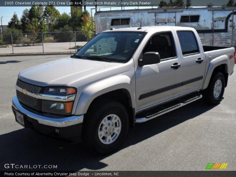 Silver Birch Metallic / Very Dark Pewter 2005 Chevrolet Colorado Z71 Crew Cab 4x4