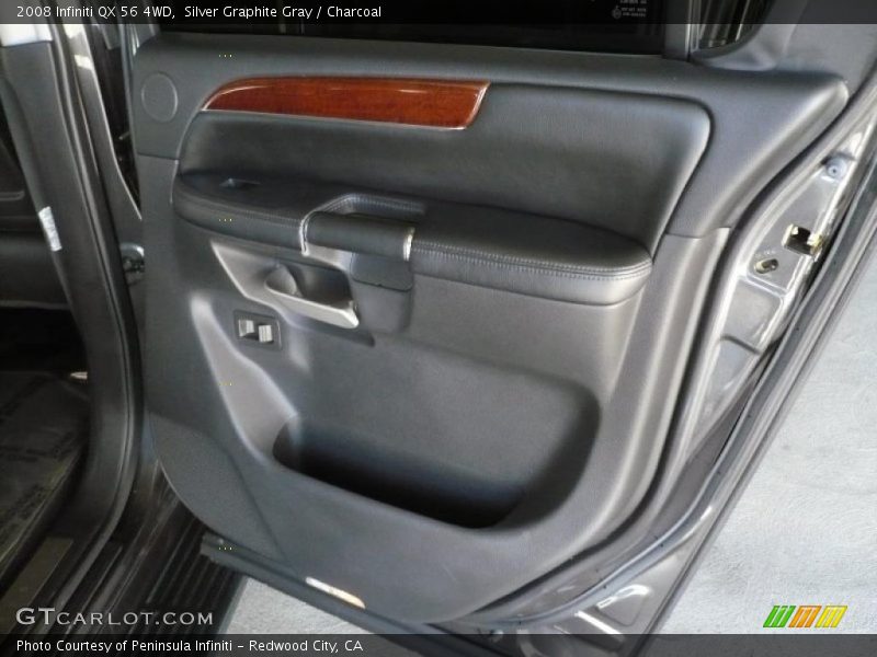 Silver Graphite Gray / Charcoal 2008 Infiniti QX 56 4WD