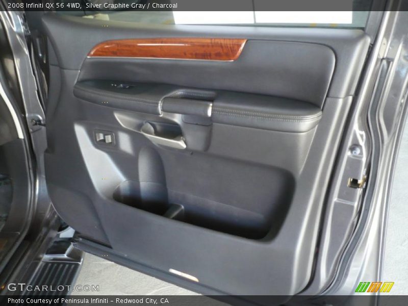 Silver Graphite Gray / Charcoal 2008 Infiniti QX 56 4WD