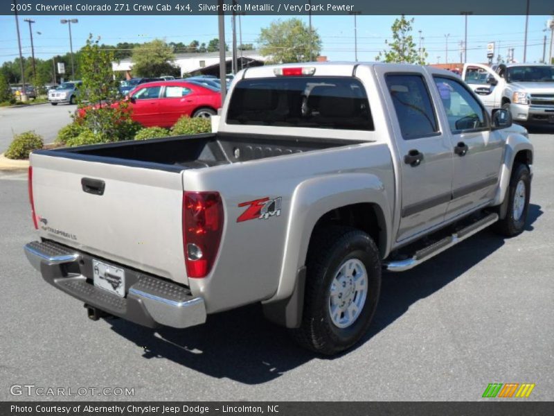 Silver Birch Metallic / Very Dark Pewter 2005 Chevrolet Colorado Z71 Crew Cab 4x4