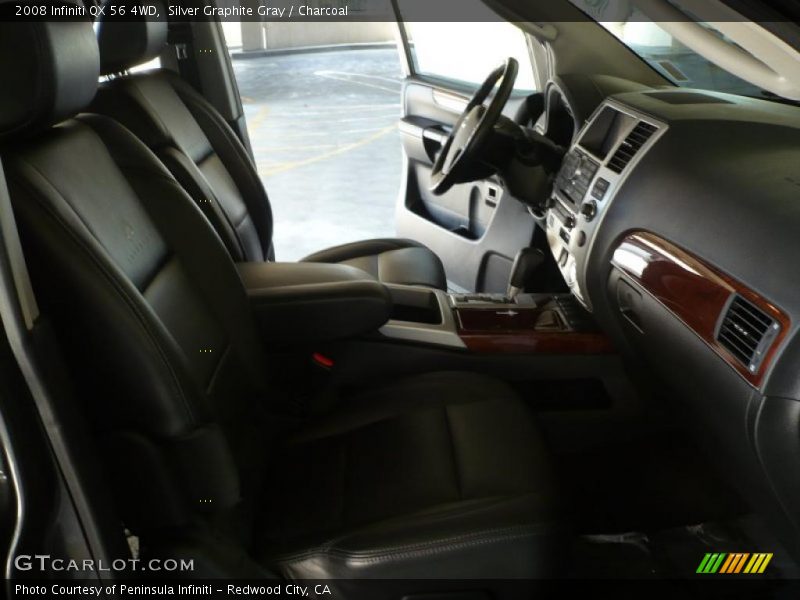 Silver Graphite Gray / Charcoal 2008 Infiniti QX 56 4WD