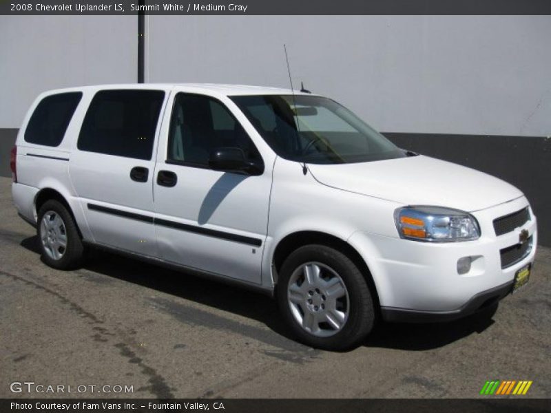 Summit White / Medium Gray 2008 Chevrolet Uplander LS