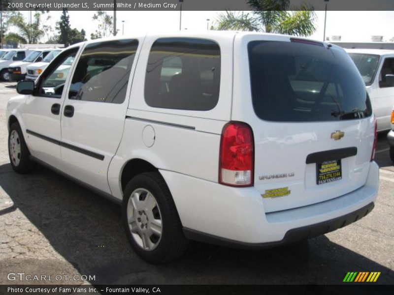 Summit White / Medium Gray 2008 Chevrolet Uplander LS