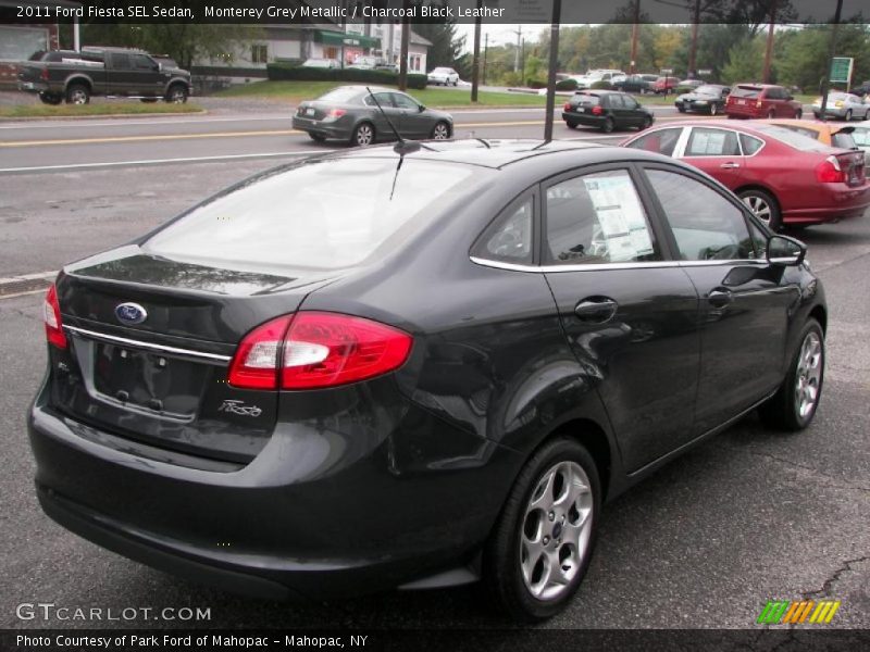 Monterey Grey Metallic / Charcoal Black Leather 2011 Ford Fiesta SEL Sedan