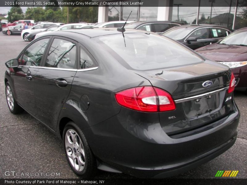 Monterey Grey Metallic / Charcoal Black Leather 2011 Ford Fiesta SEL Sedan