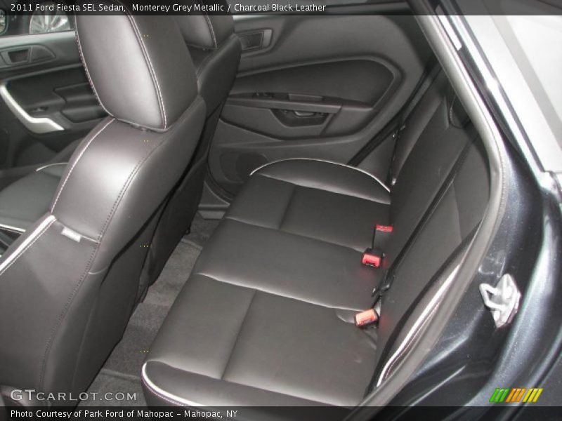 Monterey Grey Metallic / Charcoal Black Leather 2011 Ford Fiesta SEL Sedan