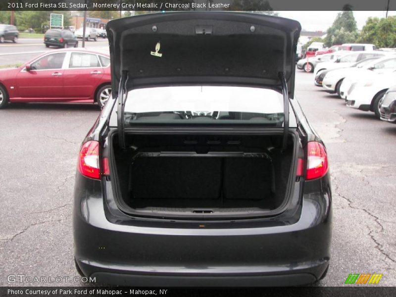 Monterey Grey Metallic / Charcoal Black Leather 2011 Ford Fiesta SEL Sedan