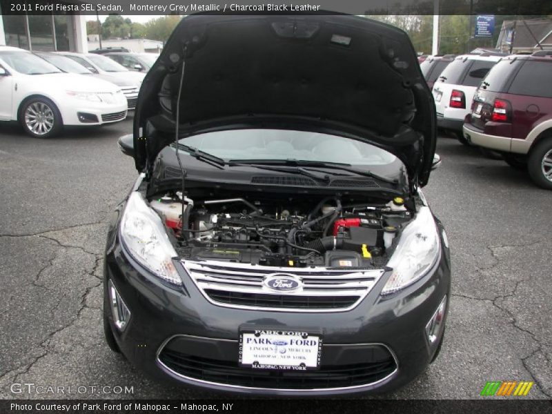 Monterey Grey Metallic / Charcoal Black Leather 2011 Ford Fiesta SEL Sedan
