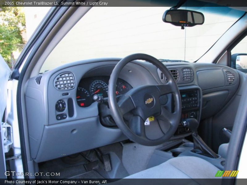 Summit White / Light Gray 2005 Chevrolet TrailBlazer LS