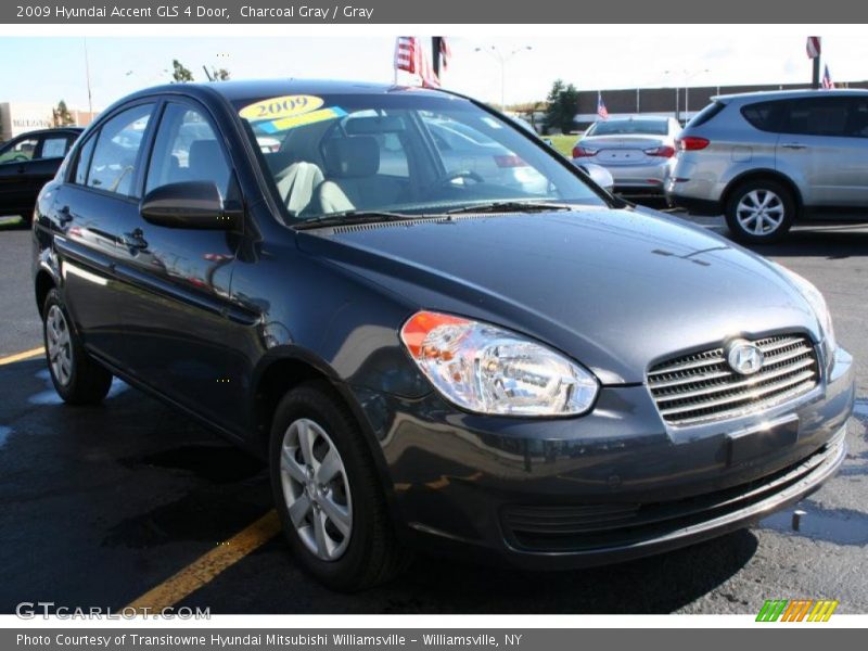 Charcoal Gray / Gray 2009 Hyundai Accent GLS 4 Door