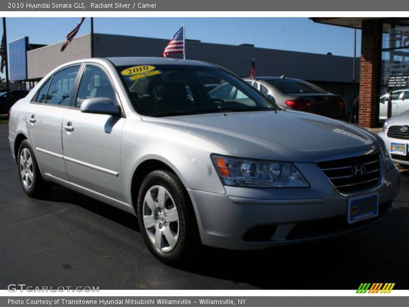 Radiant Silver / Camel 2010 Hyundai Sonata GLS