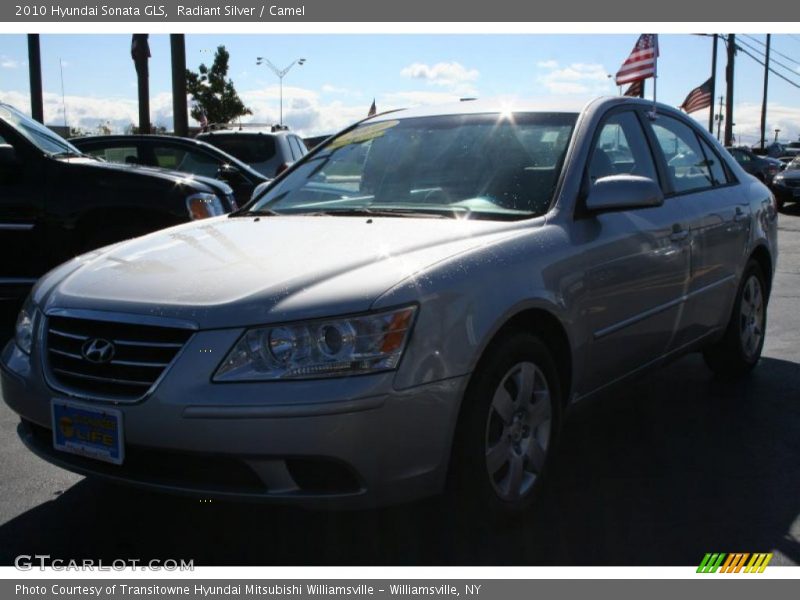 Radiant Silver / Camel 2010 Hyundai Sonata GLS