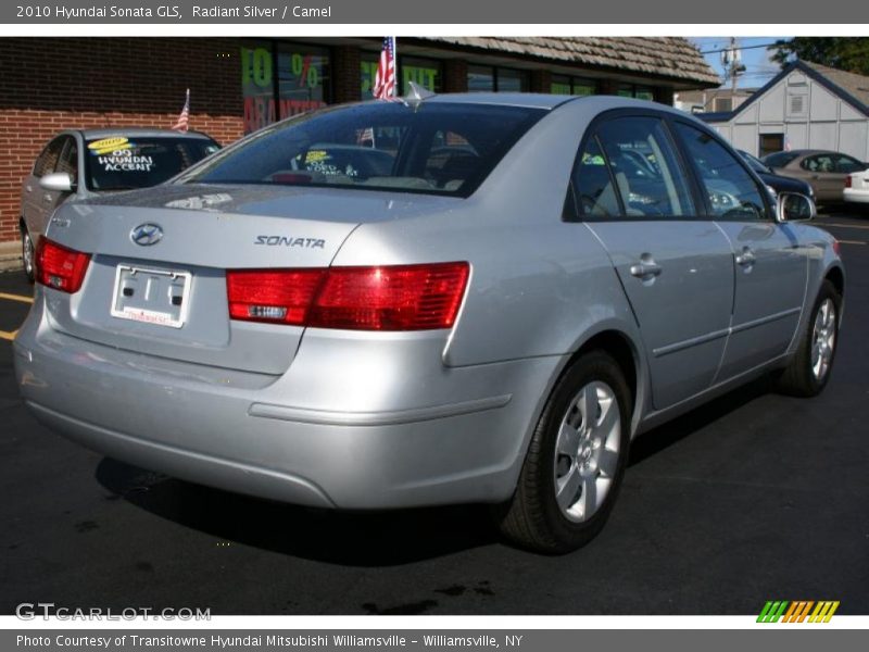 Radiant Silver / Camel 2010 Hyundai Sonata GLS